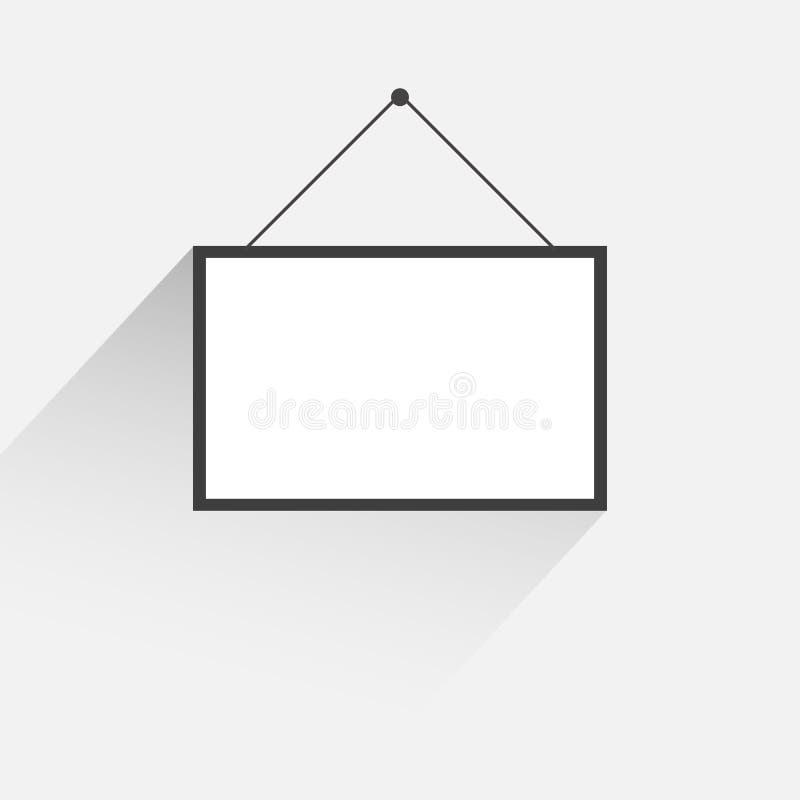 Black Frame for Paintings or Photographs on the Wall Stock Illustration