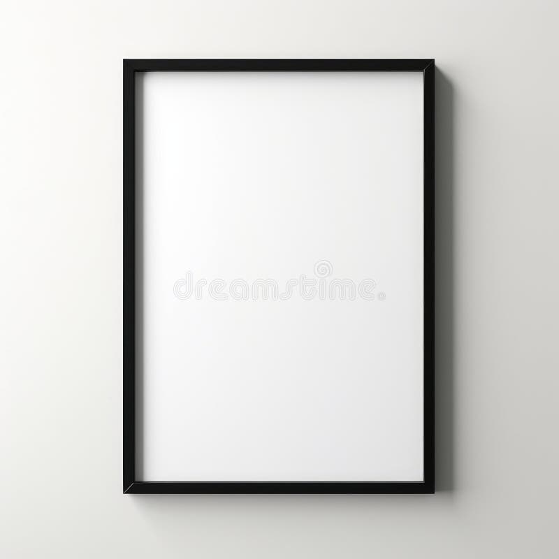 A Black Frame on a White Wall Stock Illustration Illustration of