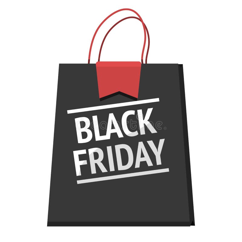 Black Friday Bag Modern Design Badge, Sales , Stock Illustration