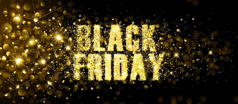 Black Friday błyskotliwości Złocisty tło również zwrócić corel ilustracji wektora royalty ilustracja