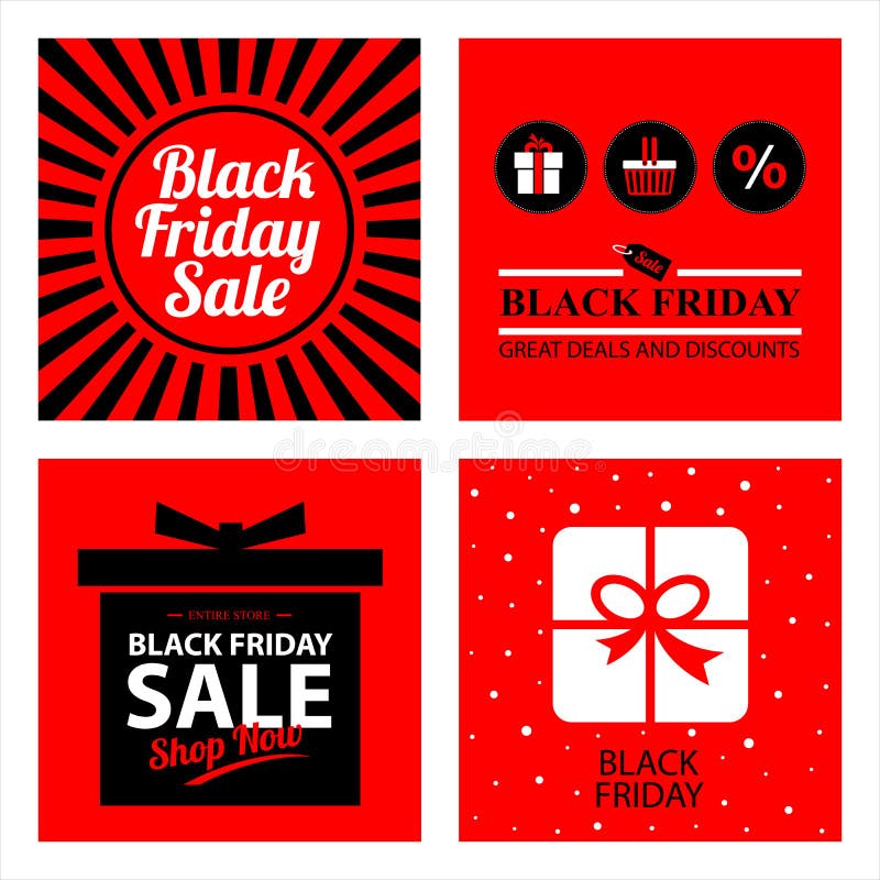 Black friday card sets stock vector. Illustration of design 101980538