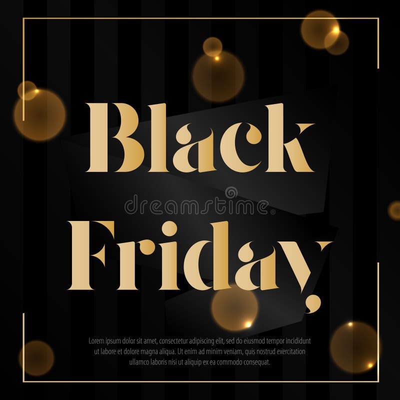 Black Friday Design Template. Vector Illustration. Sale Banner. Stock