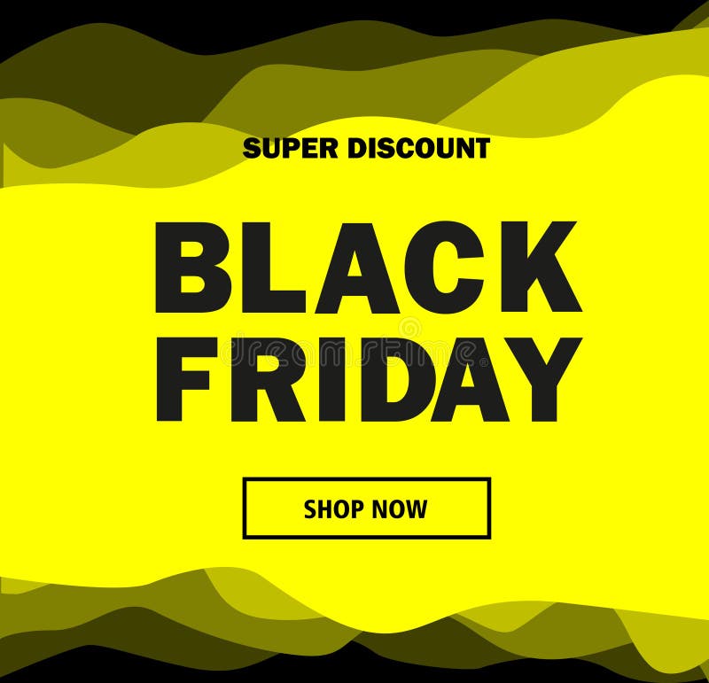 Black Friday. Friday is Here. Shop Now. Vector Illustration. Stock