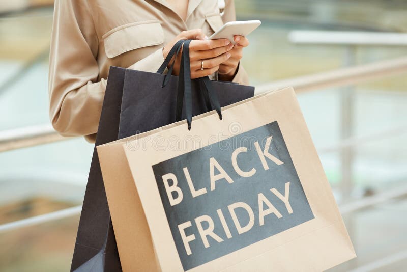 Black Friday in the mall stock photo. Image of message - 159449178