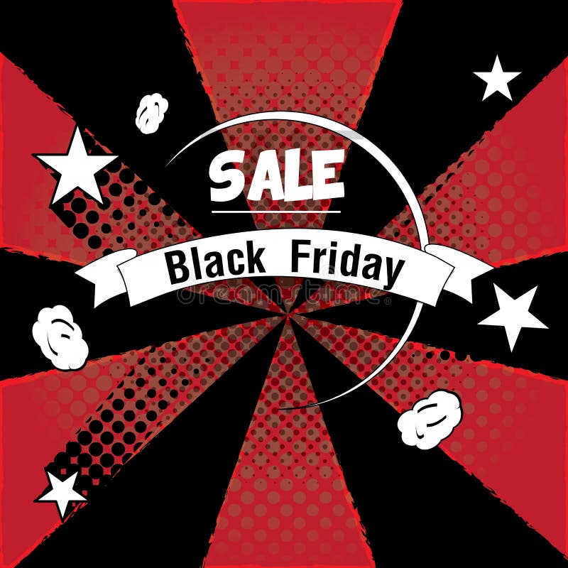 Black Friday Sale Icon with Balloons Vector Illustration Stock Vector