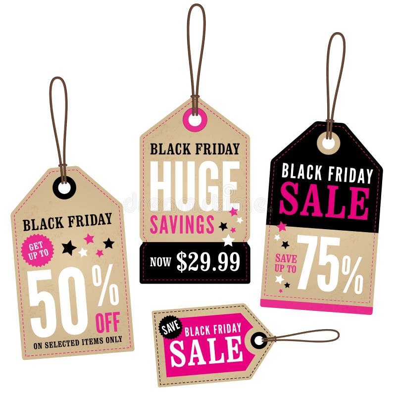 Black Friday Retail Labels royalty free illustration