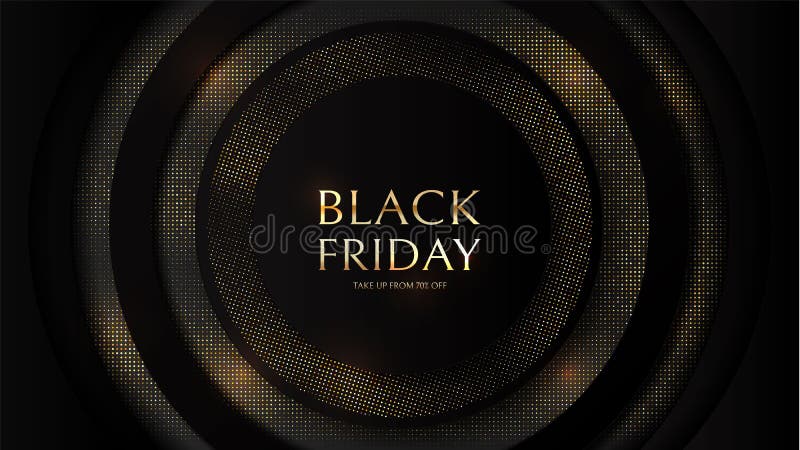 Black Friday Sale banner. Vector stock illustration