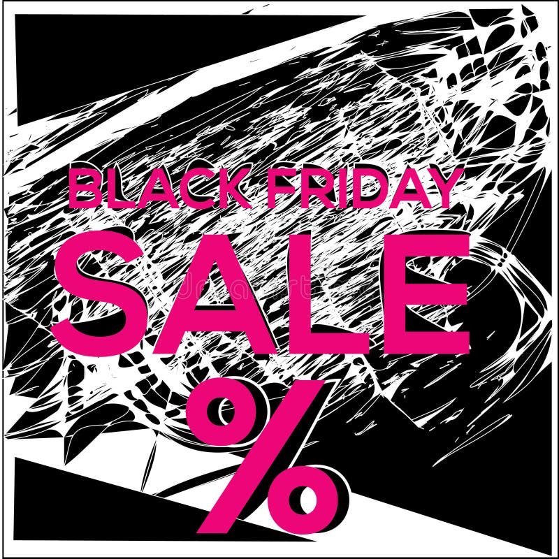 Black Friday Vector Badge. Black Friday Poster in Hand Written Style
