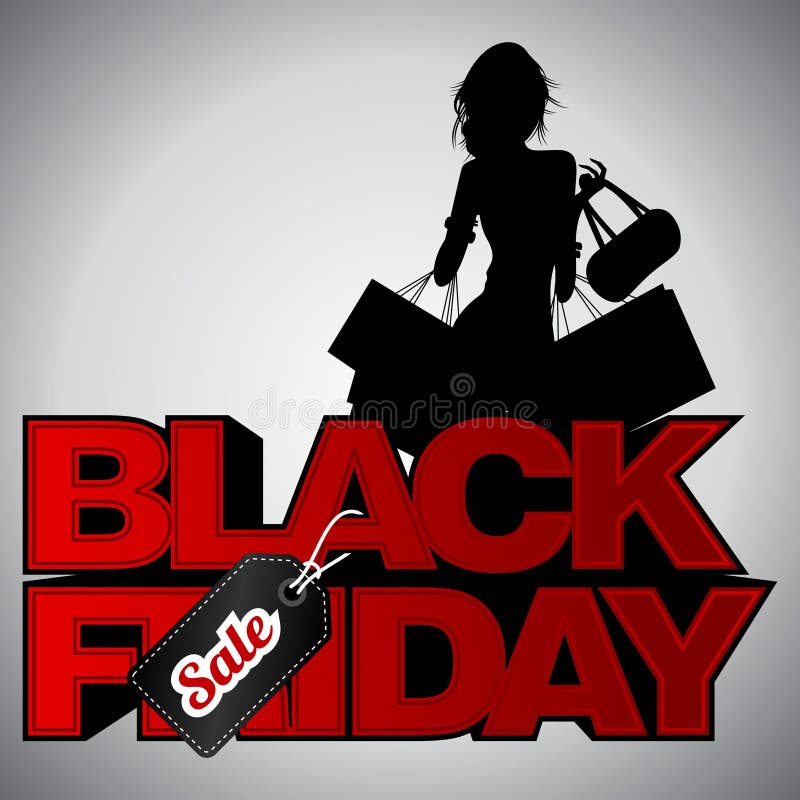 Black Friday Sale, Discount And Voucher Template Stock Illustration - Illustration of market ...