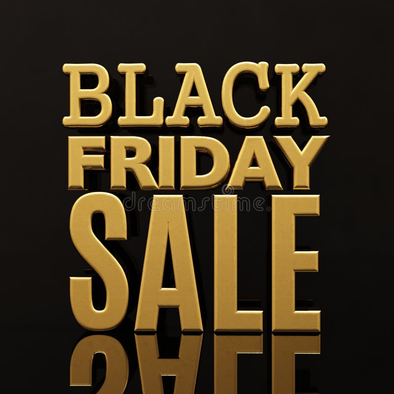 Black Friday Sale Gold Inscription Banner