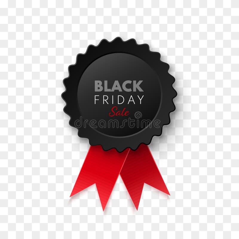 Black Friday sale medal. vector illustration