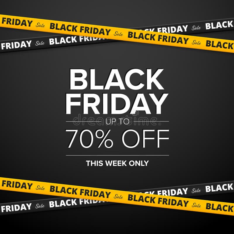 Black Friday sale poster design stock illustration