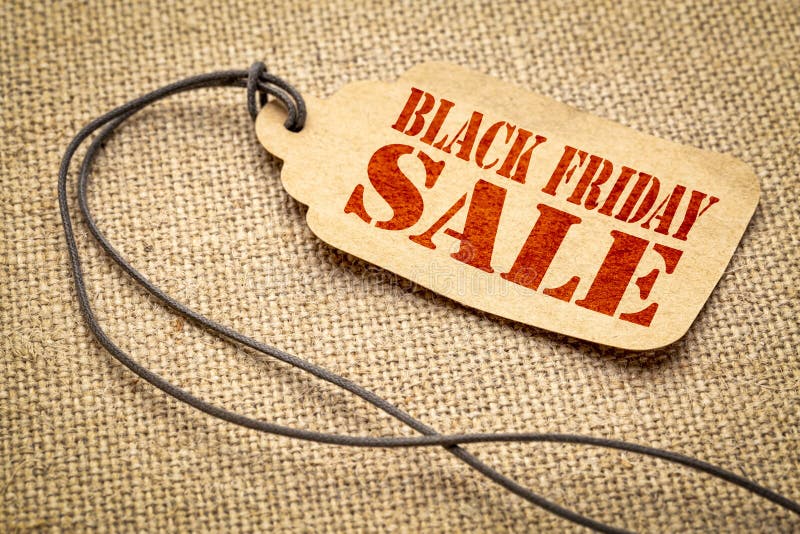 Black Friday sale sign on paper price tag