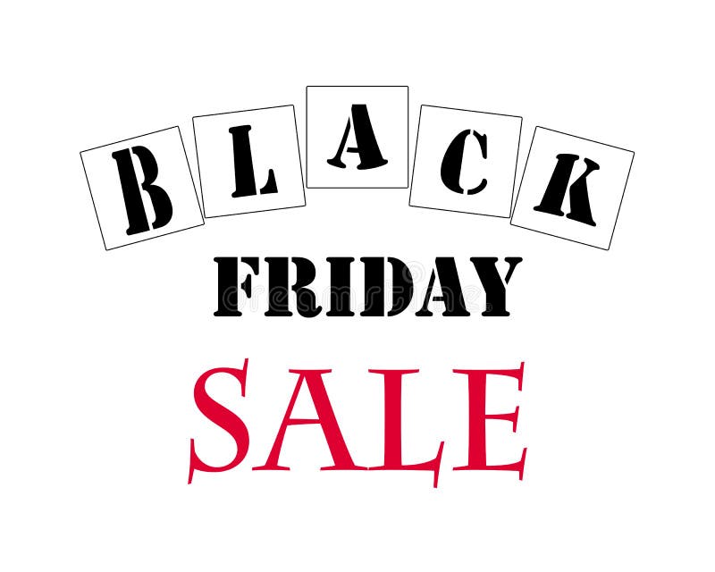 `Black Friday Sale`. White Background. the Design of the Banner. Stock