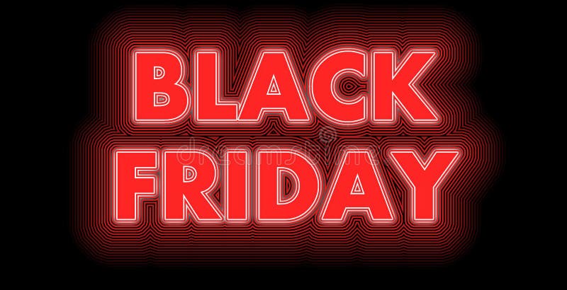 Black Friday sign in red stock illustration