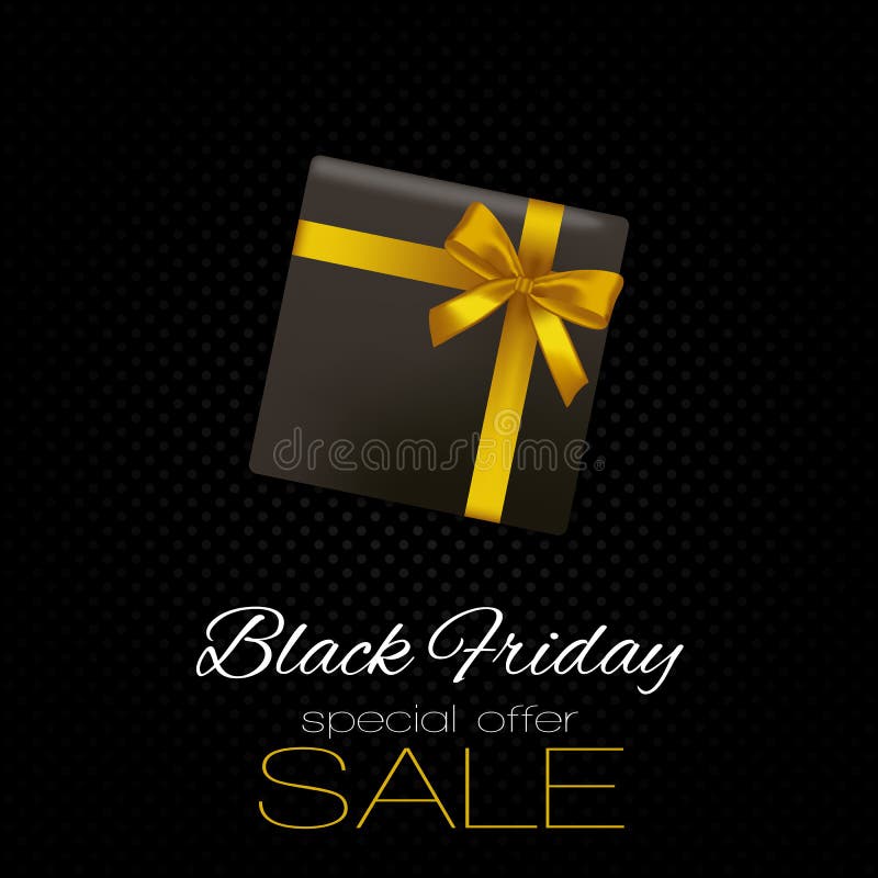 Black Friday Special Offer Sale illustration with present vector illustration