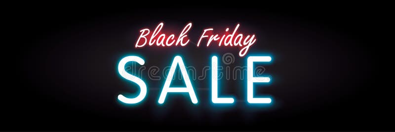 Black Friday sprzedaży kłoszenia neonowy stylowy projekt dla sztandaru lub plakata ilustracji Black Friday sprzedaży kłoszenia neonowy stylowy projekt dla sztandaru lub plakata ilustracji