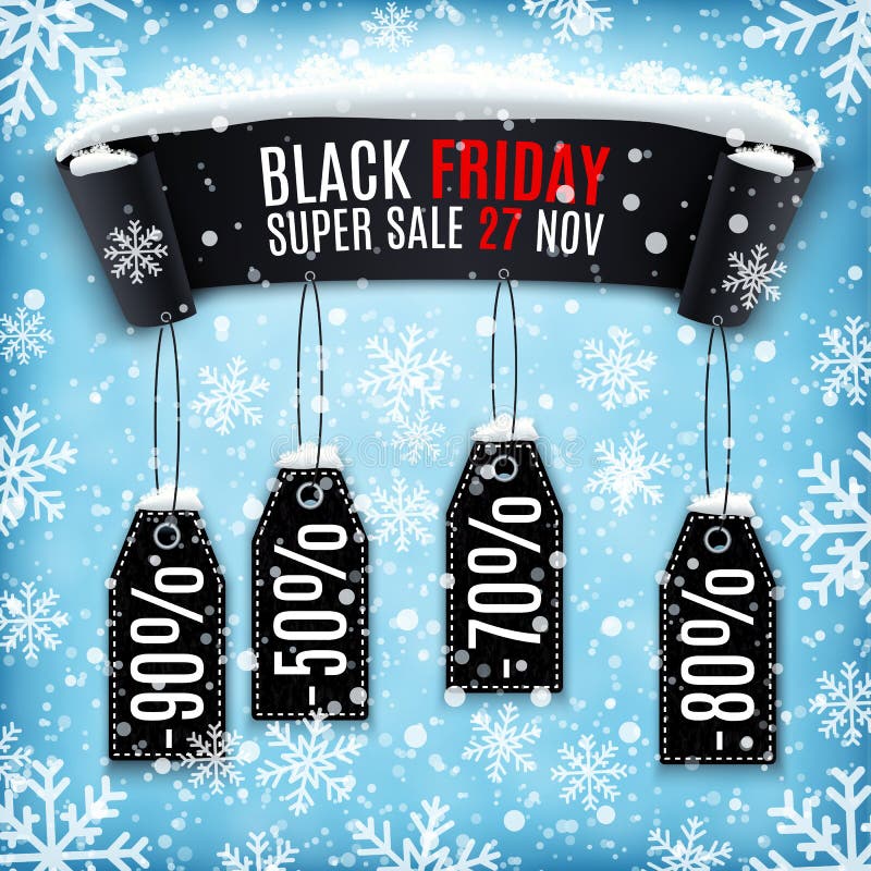 Black Friday-verkoopachtergrond met zwarte lintbanner vector illustratie Black Friday-verkoopachtergrond met zwarte lintbanner vector illustratie