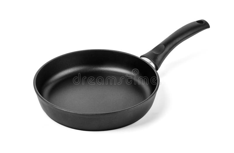 Black Frying Pan Isolated on White Background Stock Image Image of skillet, kitchenware 128374501