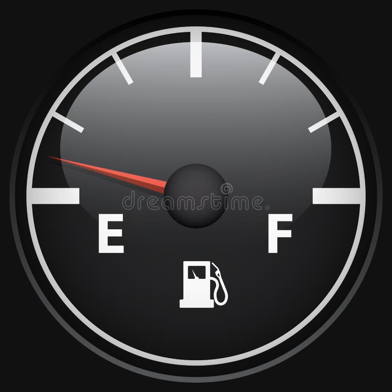 Black fuel gage vector illustration