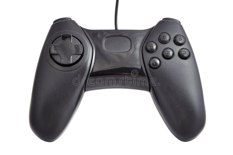 Black gamepad stock image