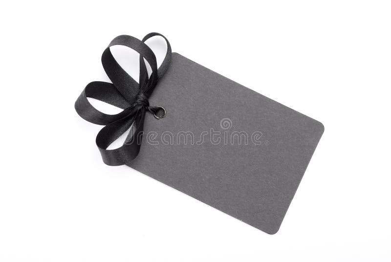 Black gift tag