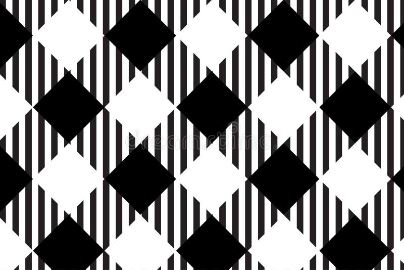 Black Gingham Pattern Background.Texture from Rhombus.Vector