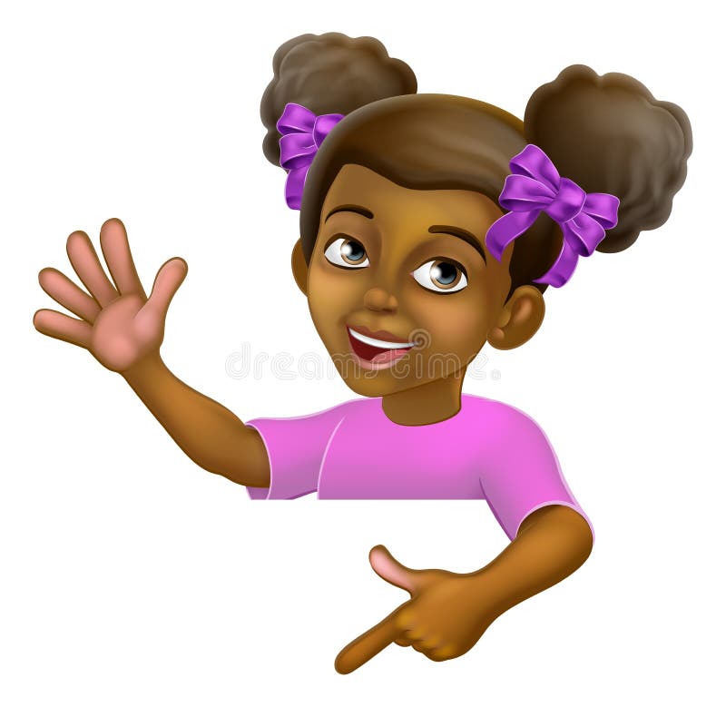 Black Girl Cartoon Child Kid Pointing Sign Stock Vector - Illustration of holding, invitation: 191789680 Black Girl Cartoon Child Kid Pointing Sign Stock Vector - Illustration of holding, invitation: 191789680