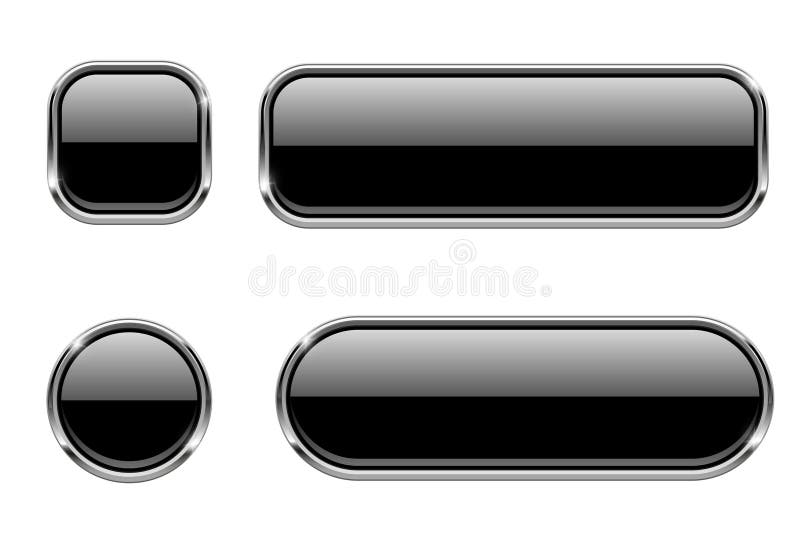 free web buttons black