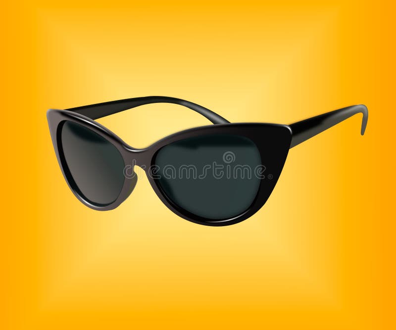 Black Glasses Isolated on a Background. the Icon with Black Sunglasses