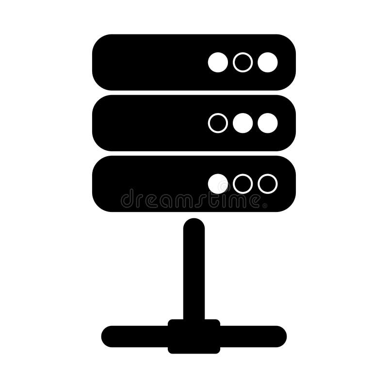 Black Global Storage Icon Image Design Stock Illustration