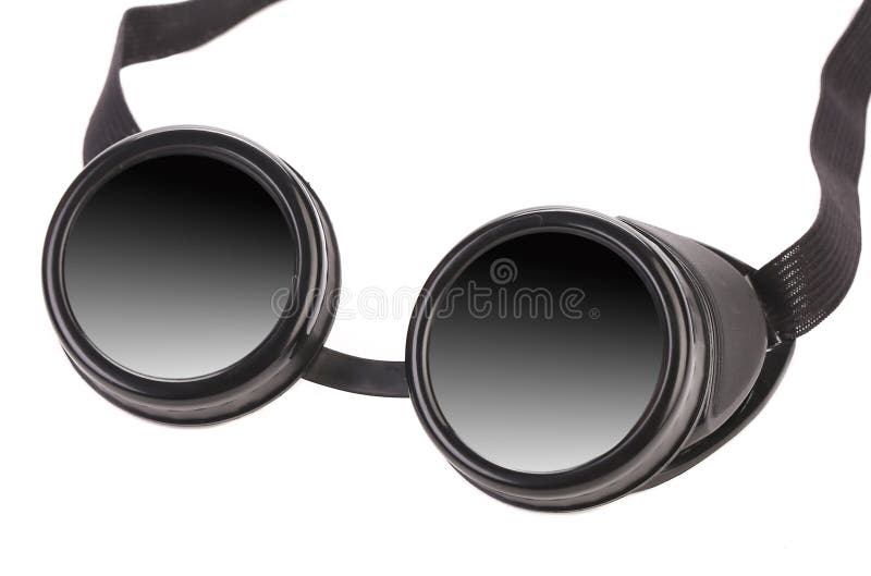 Black Goggles Used for Eye Protection Stock Image Image of lens