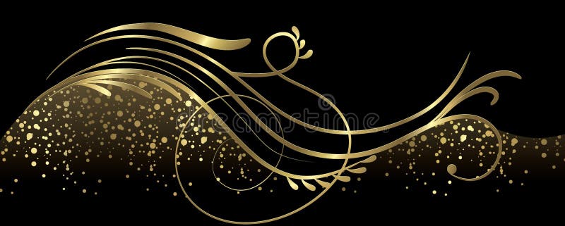 Abstract Black and Gold Background Stock Vector - Illustration of card