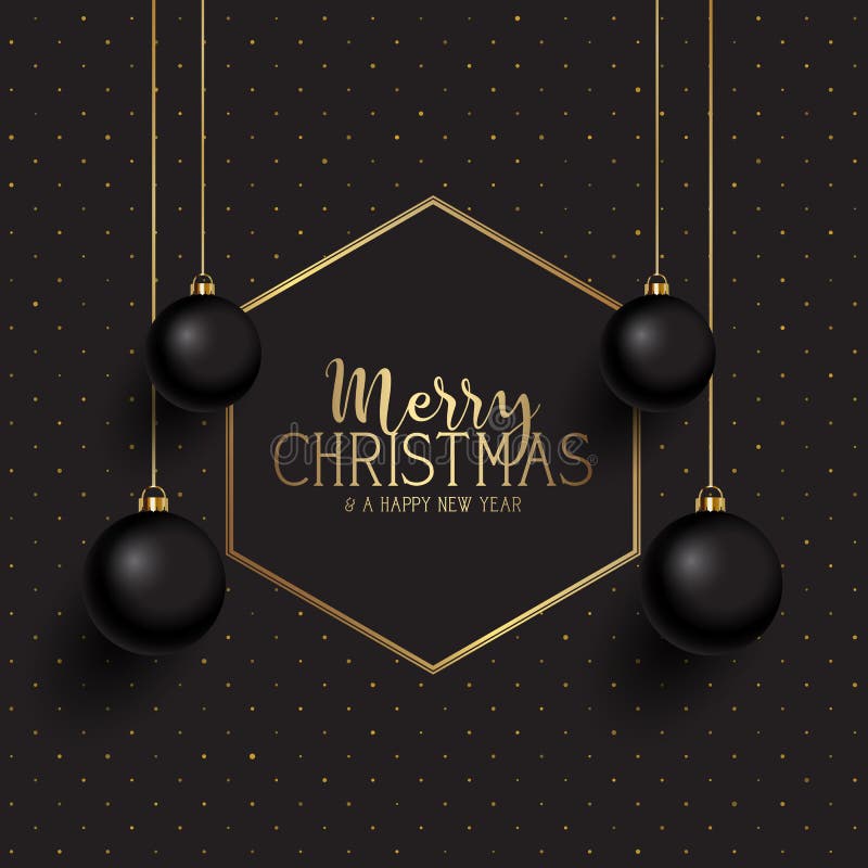 Black and Gold Christmas Background Stock Illustration Illustration
