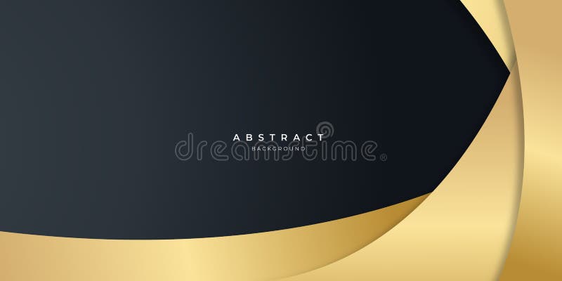 Black Gold Curve Abstract Background for Presentation Design Stock  Illustration - Illustration of page, light: 203899915