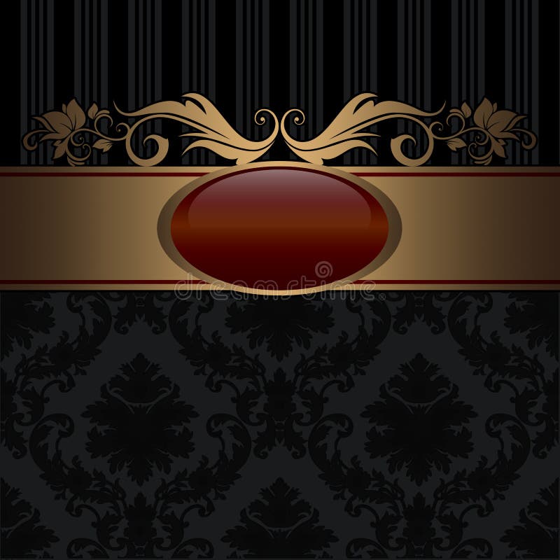 Black and Gold Vintage Background. Stock Illustration Illustration of