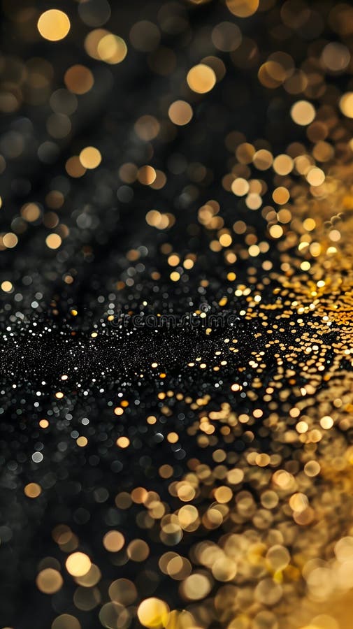 Black and Gold Glitter Background Design Stock Illustration