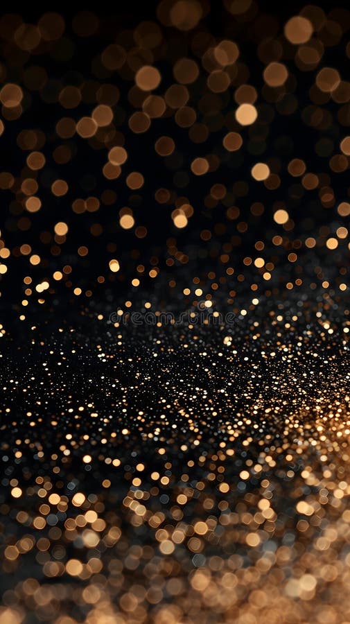 Black and Gold Glitter Background Design Stock Illustration