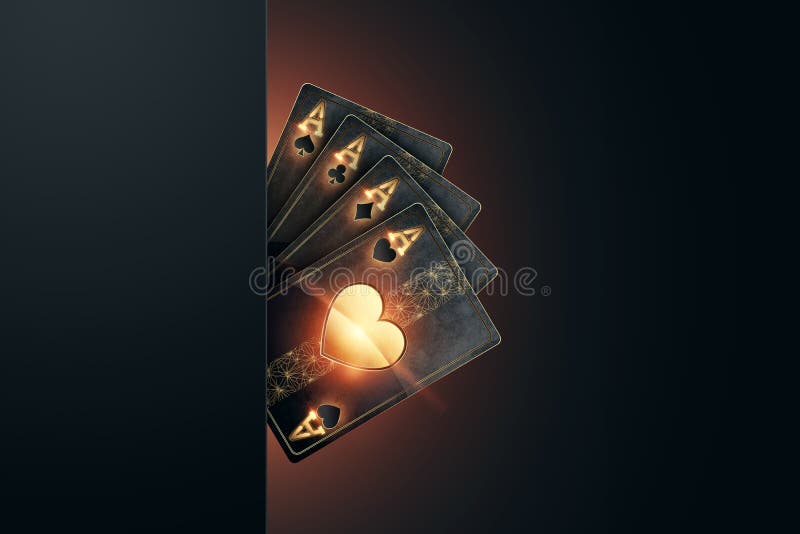 Black Gold Playing Card for Poker Ace of Spades Isolated on White  Background. Design Template. Casino Concept, Gambling, Header Stock  Illustration - Illustration of fortune, entertainment: 197361868