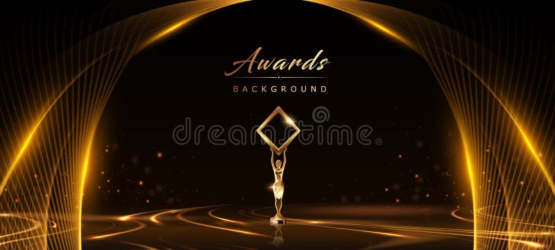 Black Gold Stage Golden Night Arc Royal Awards Graphics Background