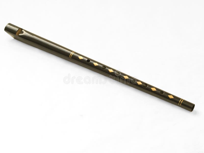 A Black And Golden Tin Whistle Stock Image - Image of popular, flute ...