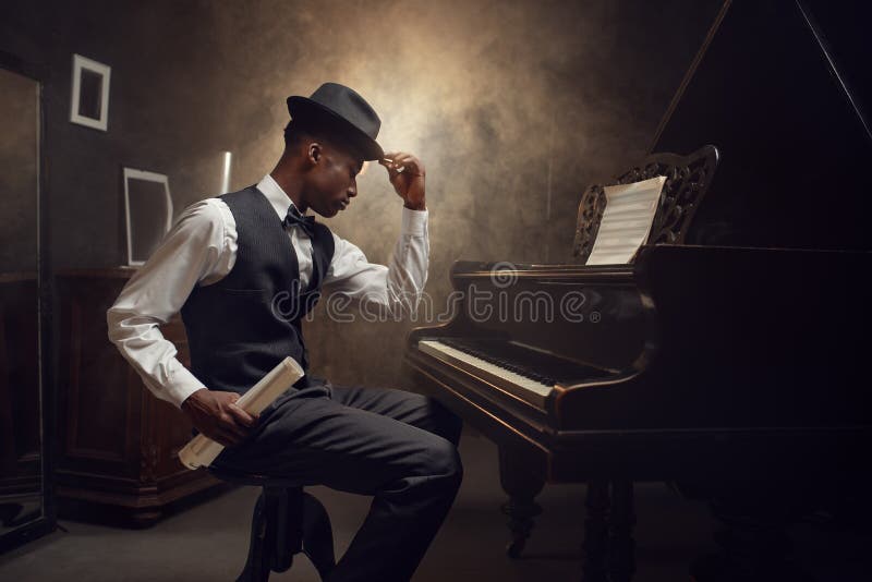 Black grand piano-spelare, jazz-musiker