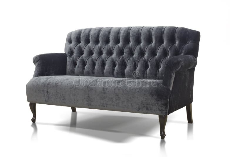 Black-gray Luxurious sofa stock photography