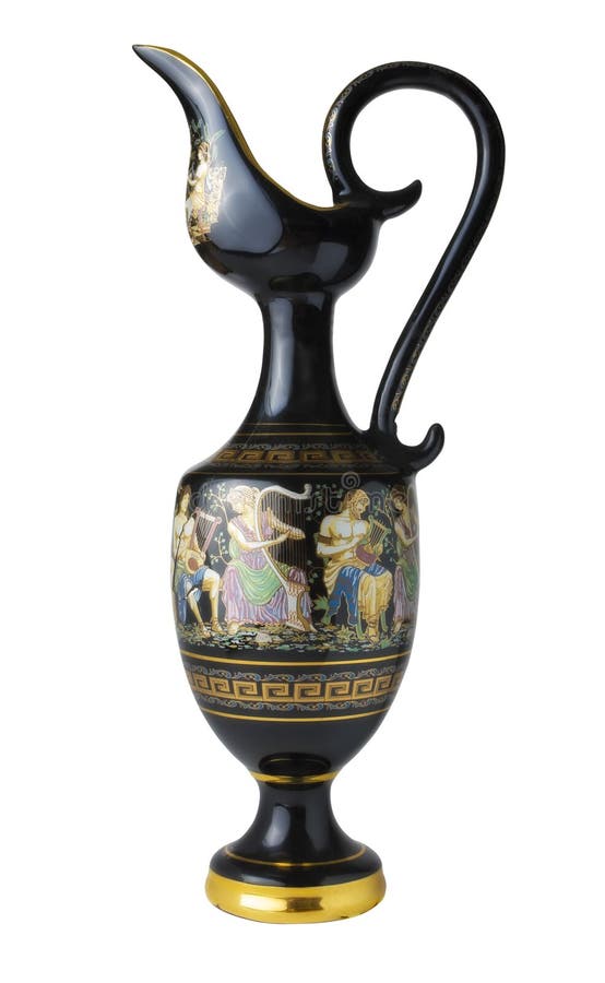 Black greece vase | Isolated