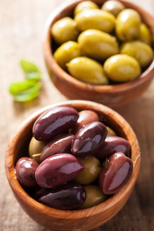 Black and Green Marinated Olives in Bowl Stock Image Image of natural, organic 37023087