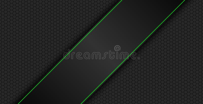 Black and green modern material design with polygon background, corporate template for your business