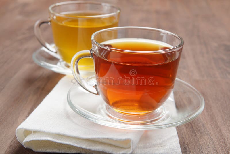 Black and green tea royalty free stock photography