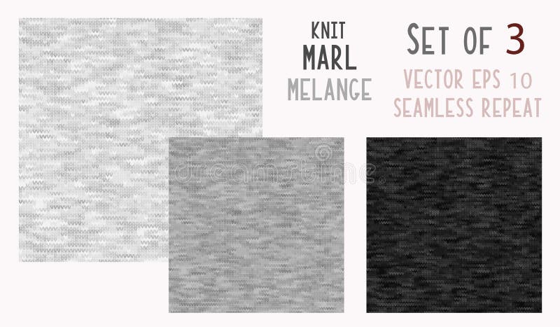 Black Grey Marl Knit Melange Fundo De Textura Heathered Faux