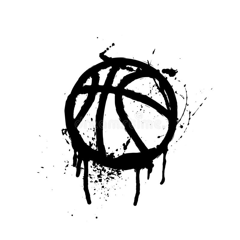 Black grunge basketball