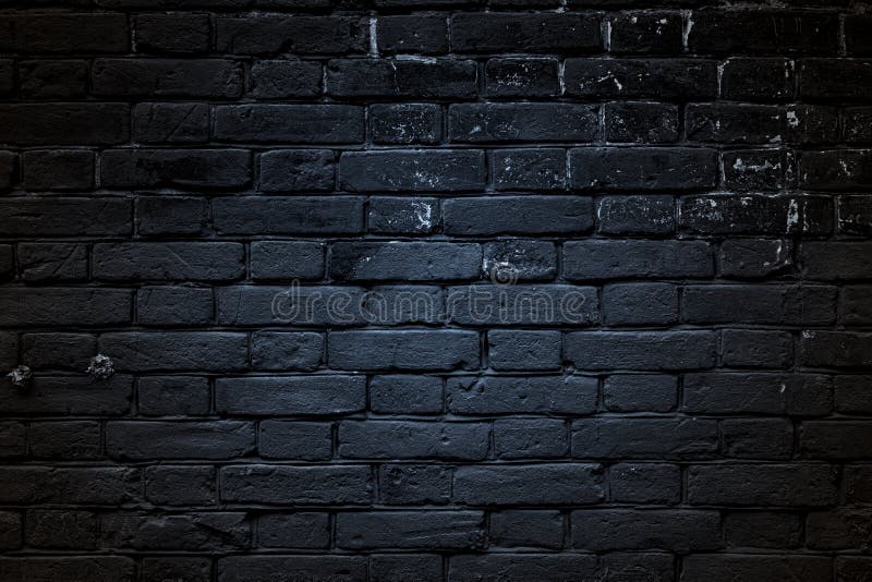 Black Grunge Brick Wall As Background or Wallpaper Stock Image - Image